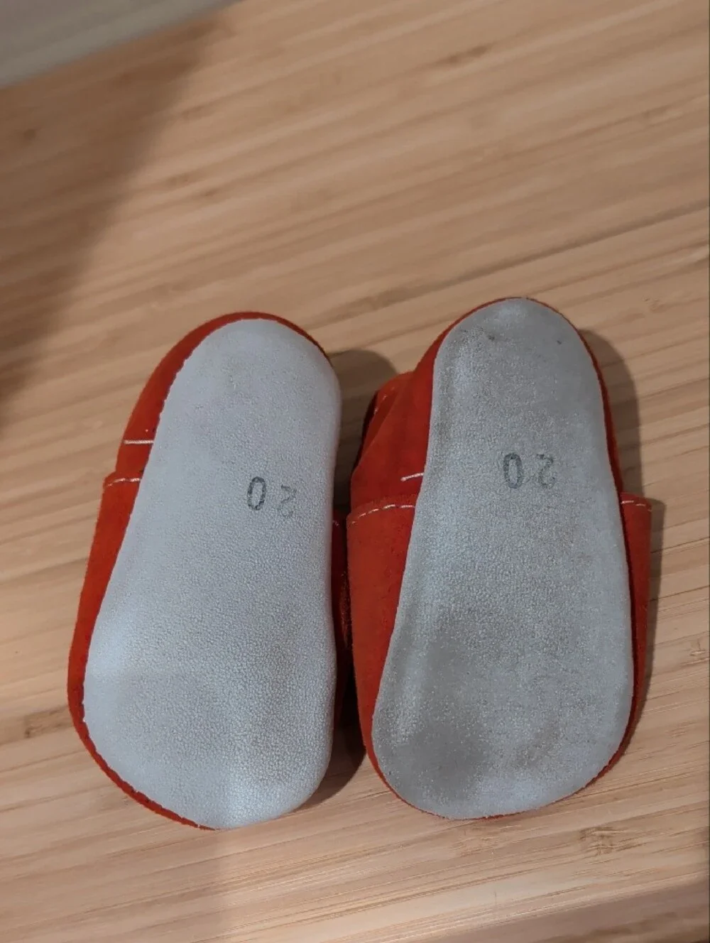 Red Suede Baby Shoes with Star Accent